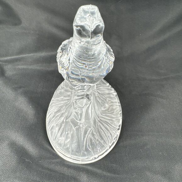 Crystal Red Grouse Figurine Glass Cristal D'Arques France Clear 5.5” T x 5.25”L - Picture 11 of 12